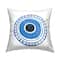 Stupell Industries Blue Geometric Patterned Spiritual Symbol Evil Eye Throw Pillow, 18" x 18"